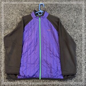 LRL‎ Ralph Lauren Active Quilted Fleece Jacket Purple Black 3X